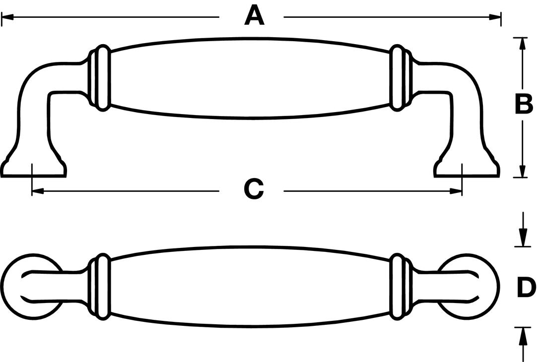 Düğme Kulp, HÄFELE LEON JR, Alüminyum/Porselen 3