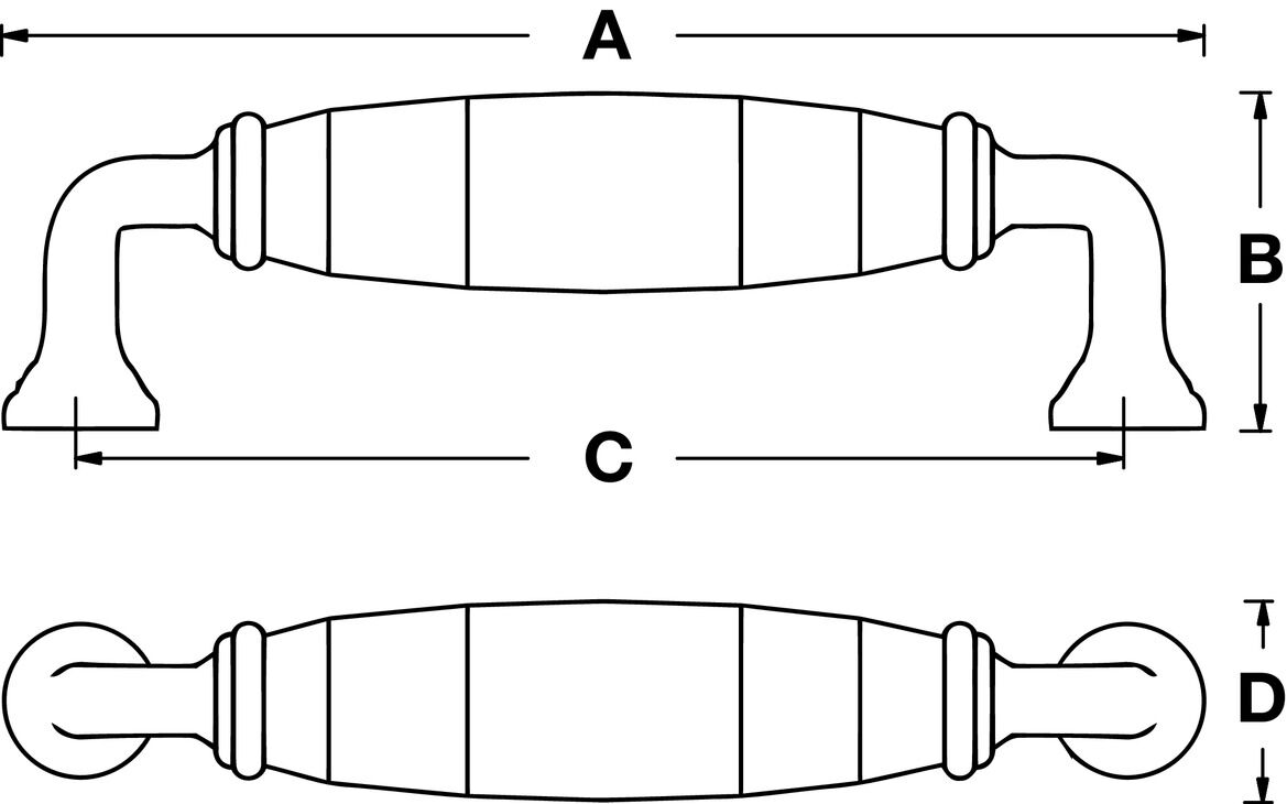 Düğme Kulp, HÄFELE FLORENCE JR, Zamak/Porselen 2