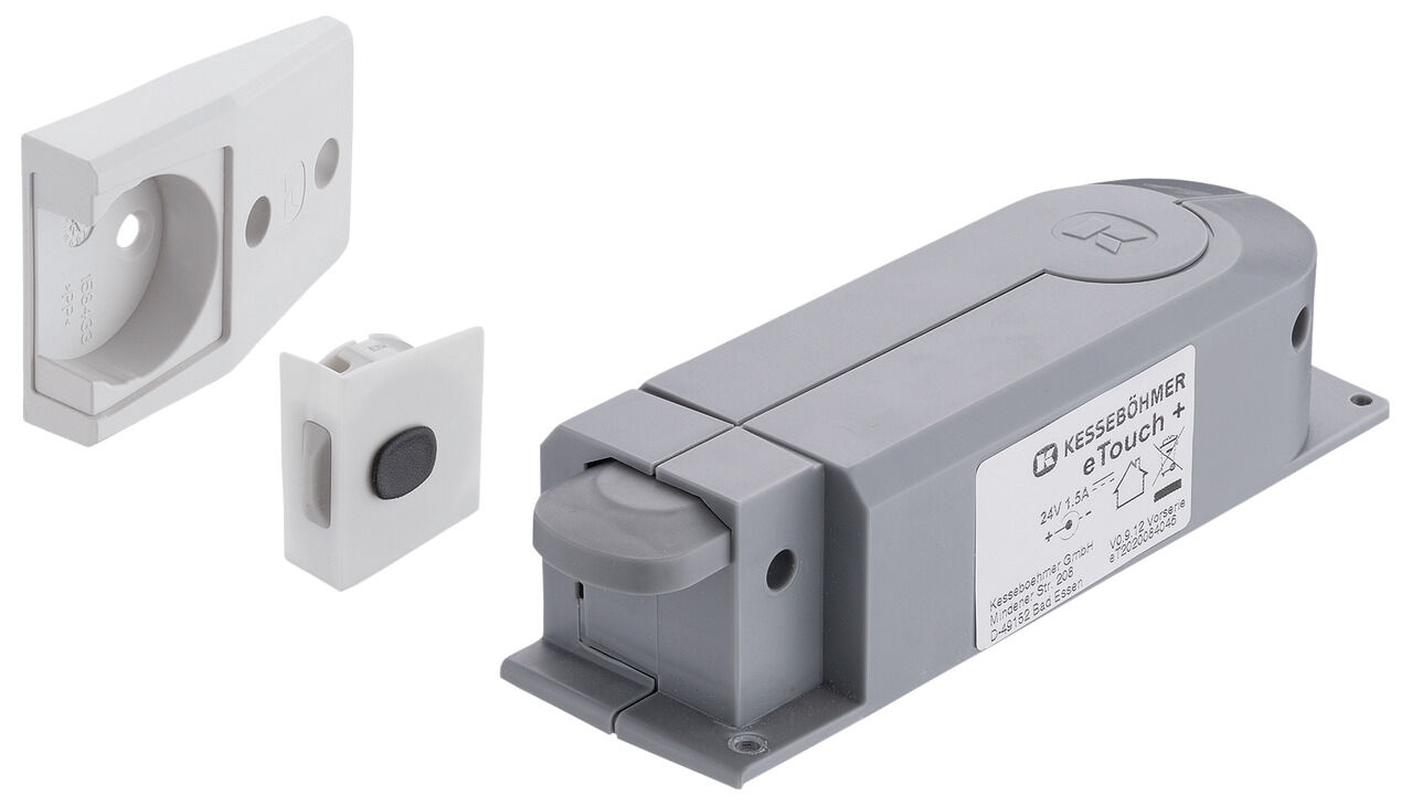 DISPENSA 90° eTouch+, EU priz, açık gri