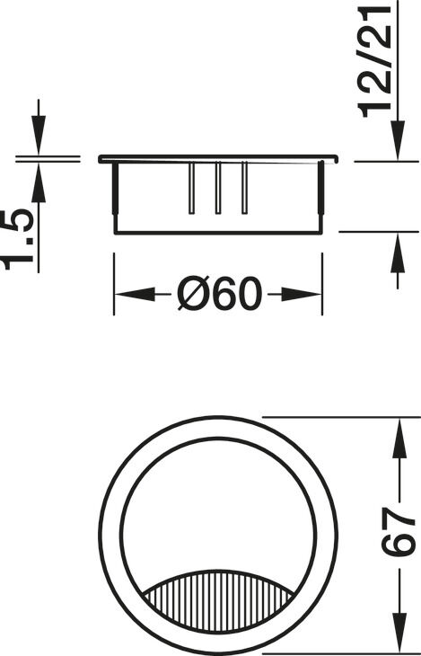 Kablo kapağı, ⌀ 67 mm 2