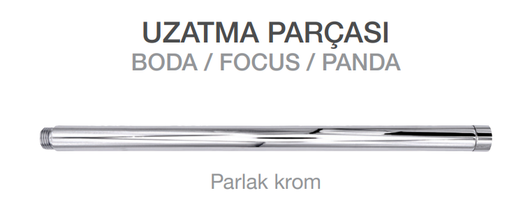 Kolonlu duş sistemi uzatma,400mm,p.krom