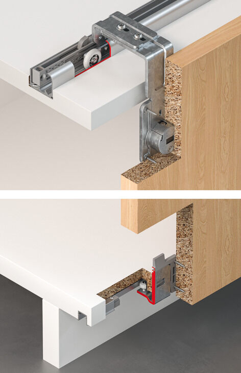 Kayar kapak donanımı, Häfele Slido F-Line31 40A, set