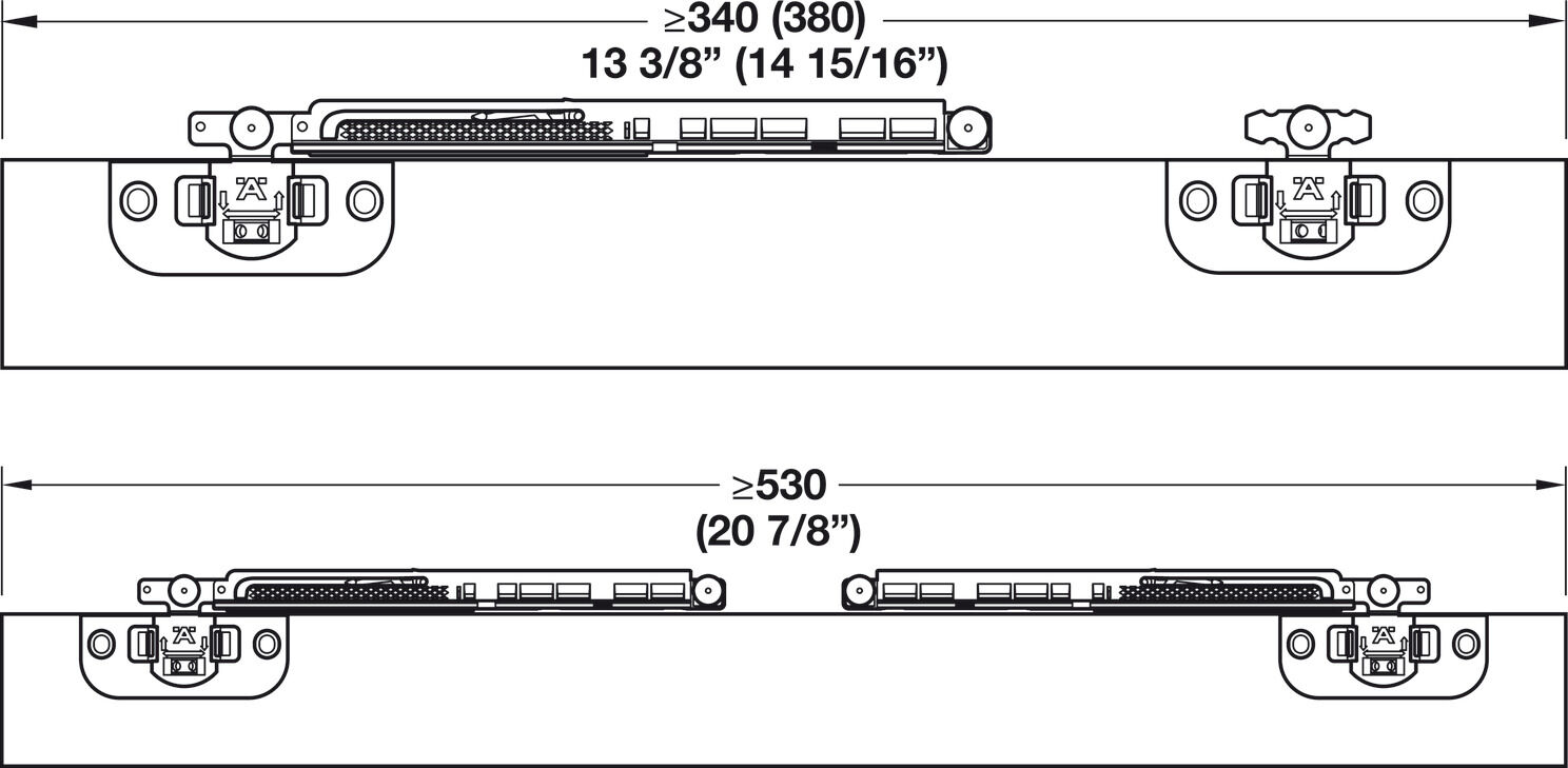 Kayar kapı donanımı, Häfele Slido F-Line21 12C, set 3