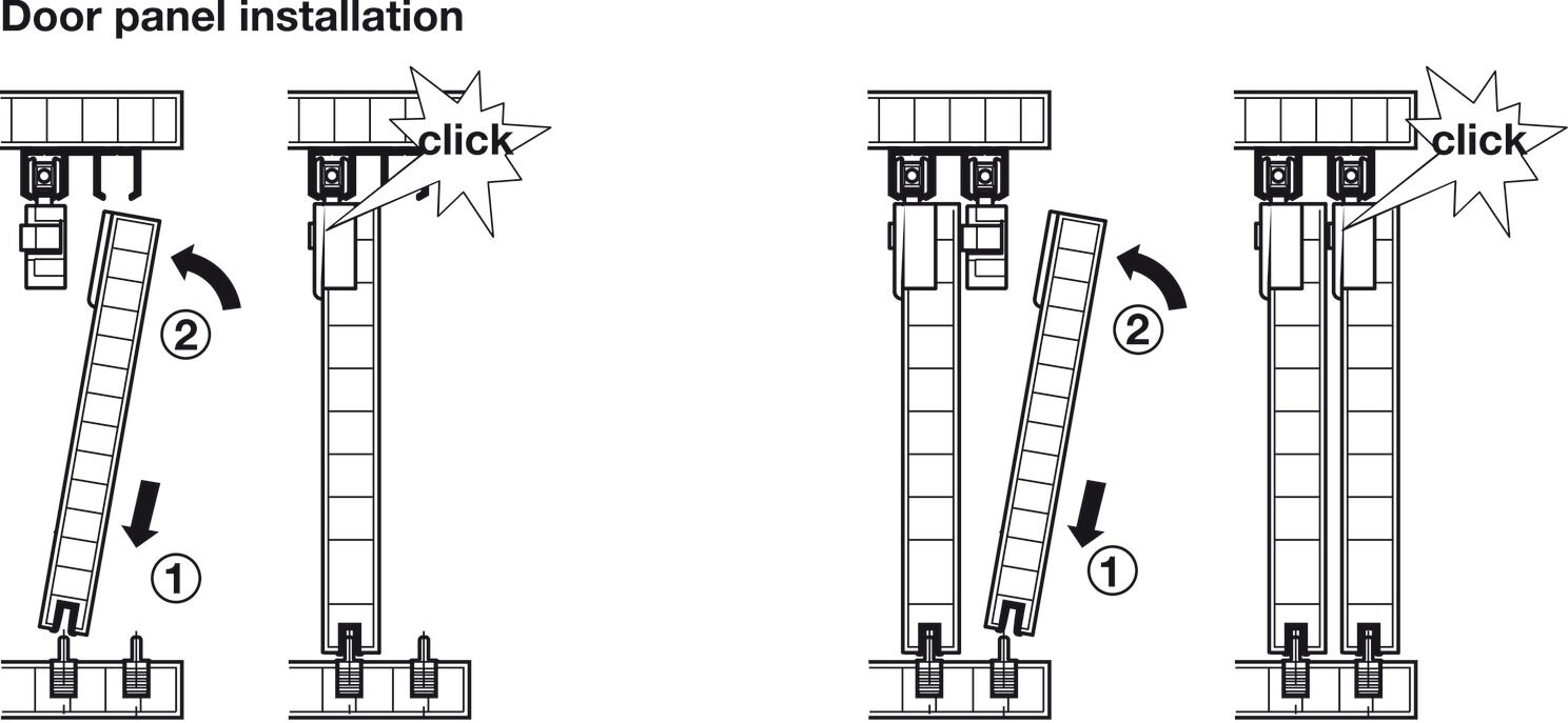 Kayar kapı donanımı, Häfele Slido F-Line21 12C, set 4