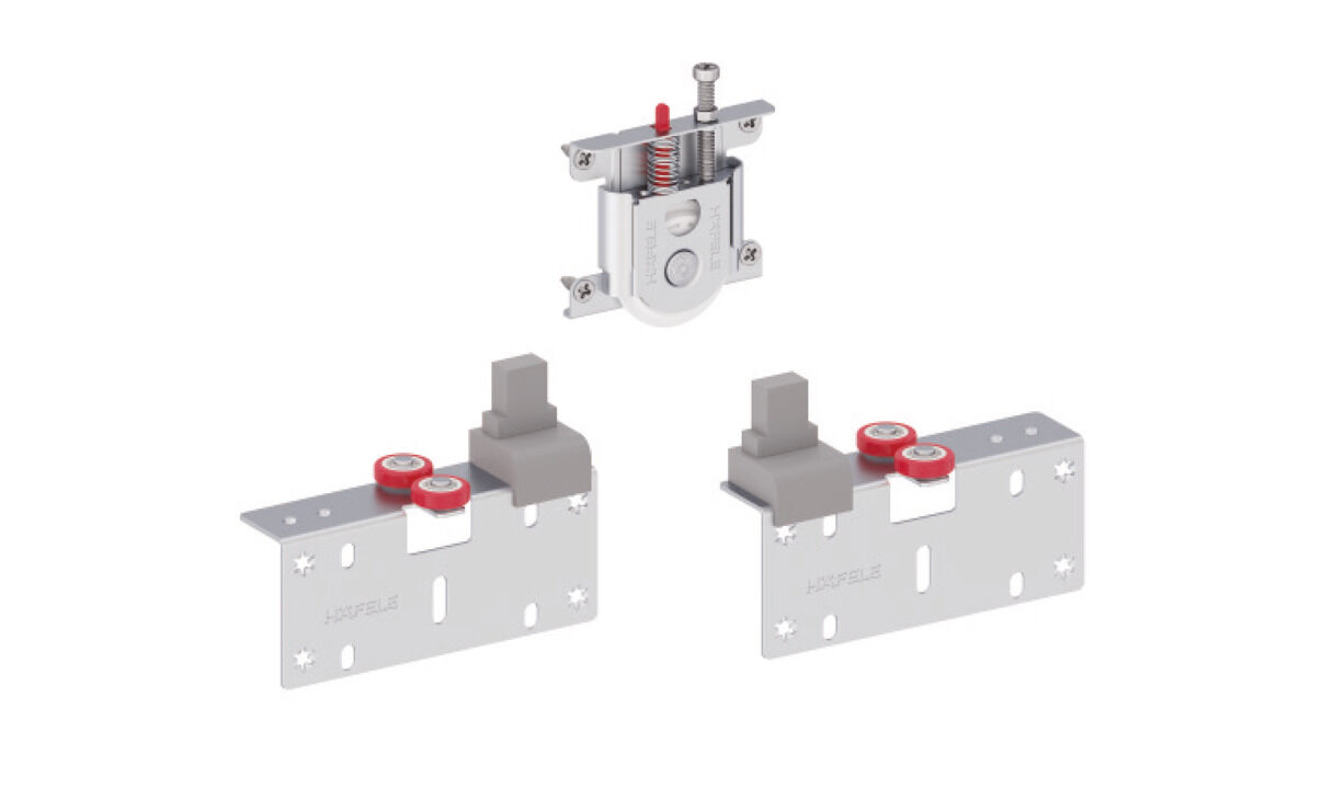 Ahşap Kayar Kapak Seti, HÄFELE MULTISOFT 60, İçte Kayan, 60 kg