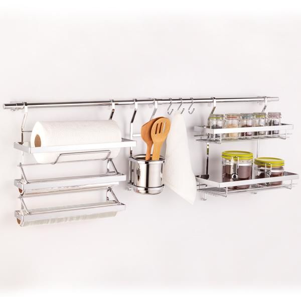 TRENO Tezgah Arası Aksesuar Krom 100cm Set 3