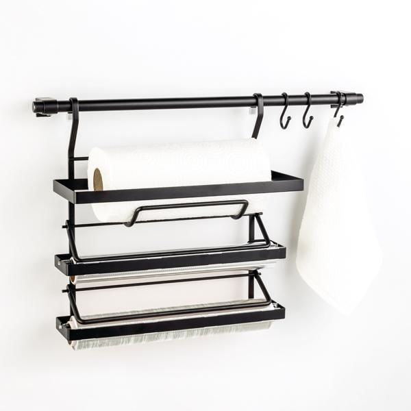 TRENO Tezgah Arası Aksesuar Siyah 50cm Set 2