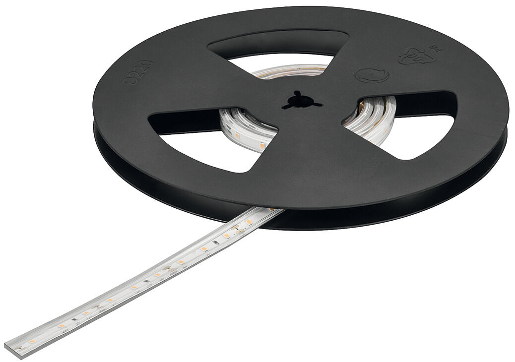 Silikon kovan içine şerit LED aydınlatma, Häfele Loox5 LED 2063 12 V 8 mm 2 pimli (monokrom), yiv 10 x 4,8 mm için, 60 LED/m, 4,8 W/m, IP44