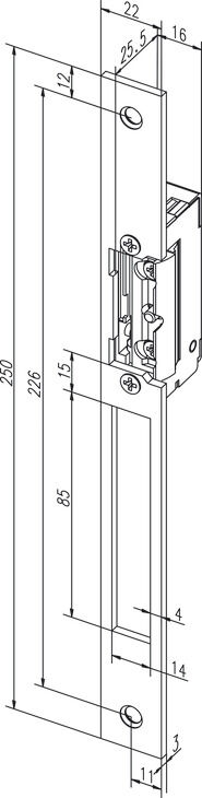 Elektrikli Kilit Karşılığı, Standart Tip, Paslanmaz Çelik 2