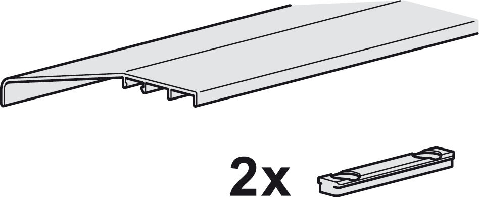 Toz Koruma Profili, Häfele Slido F-Line44 80A için, Dış Kapı için