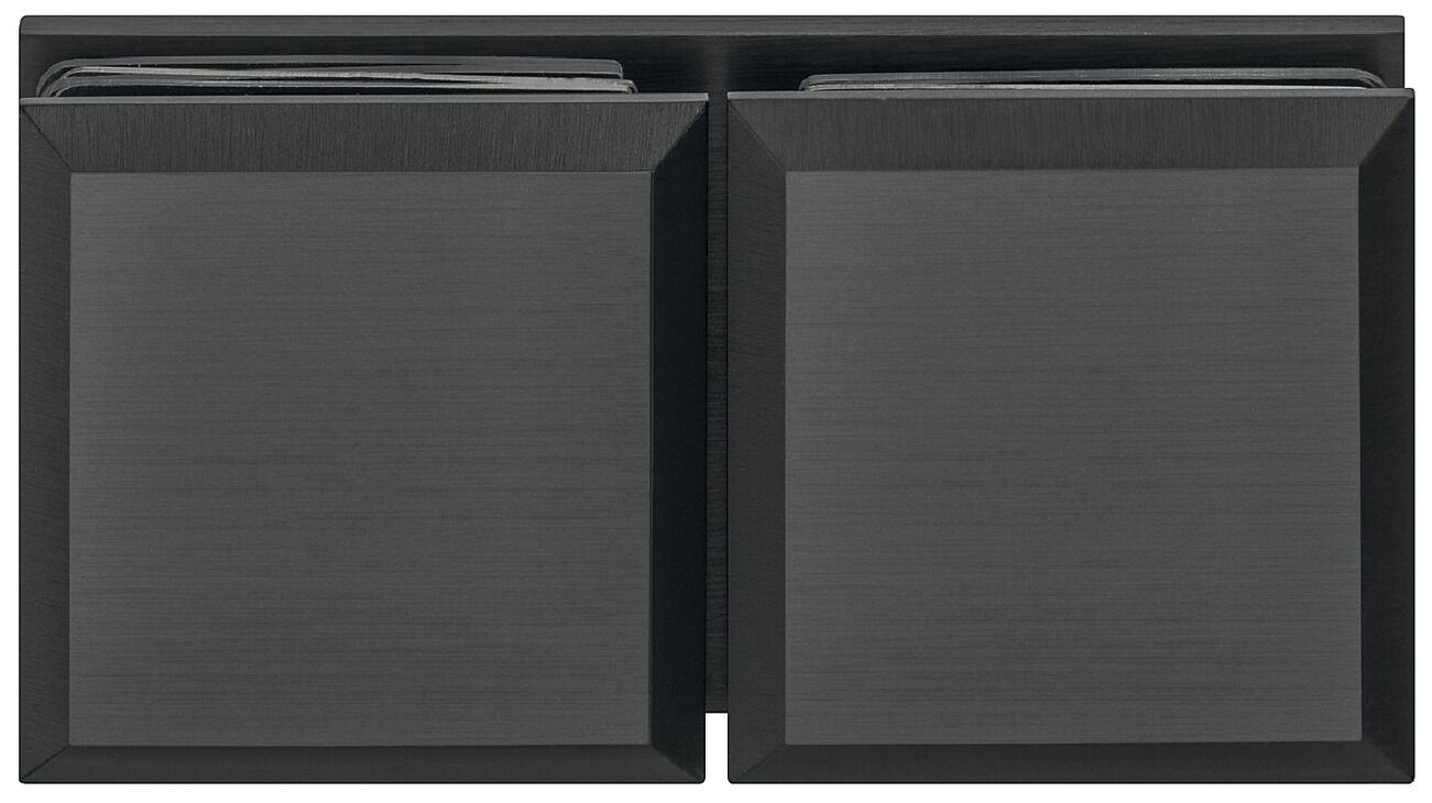 Bardaklık, cam-cam bağlantılar için, 180° cam ön panel