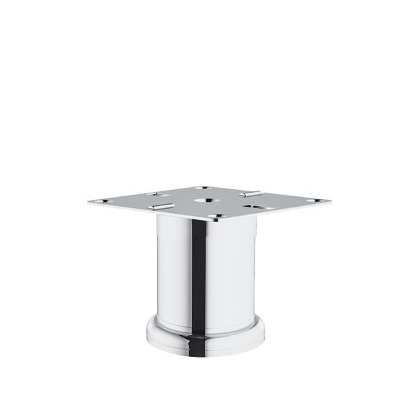Mobilya Ayağı Çelik Parlak Krom Ø51mm H:100-120mm
