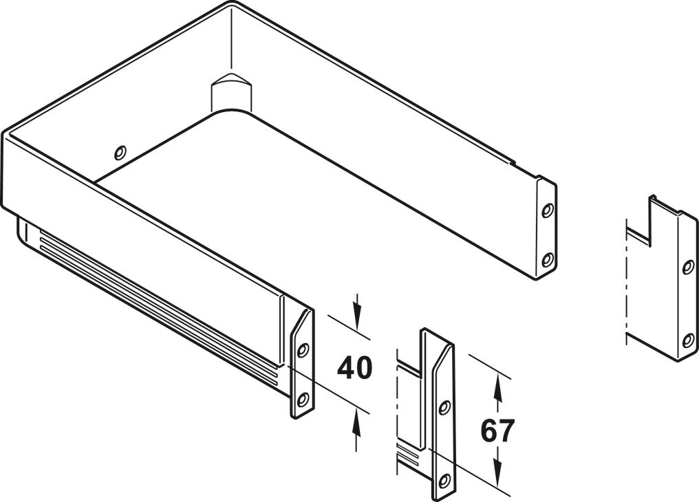 Çöp Tutucu Çerçevesi için Düzenleyici, Häfele Matrix Extra SI 0720 4