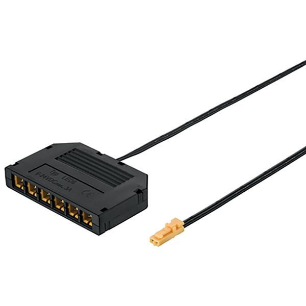 6 Çıkışlı Çoklayıcı 12V Plastik Siyah
