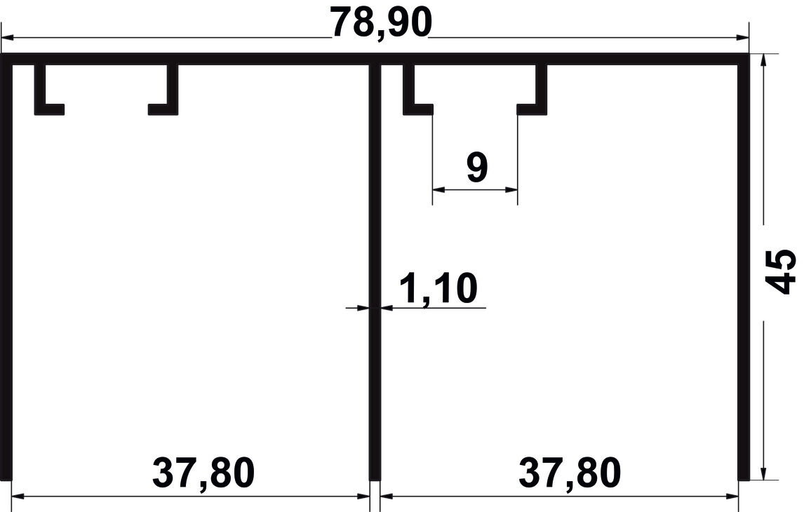 Ahşap Kayar Kapak Ray, HÄFELE MULTISOFT 60, Üst Ray