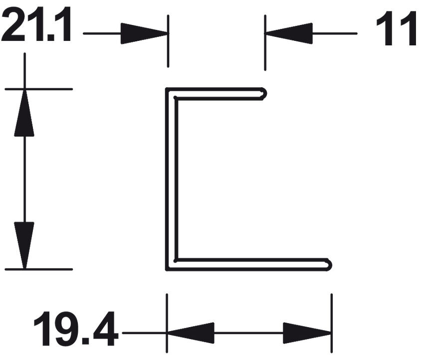 Profil Kulp, Hafele ALONG, Alüminyum 3