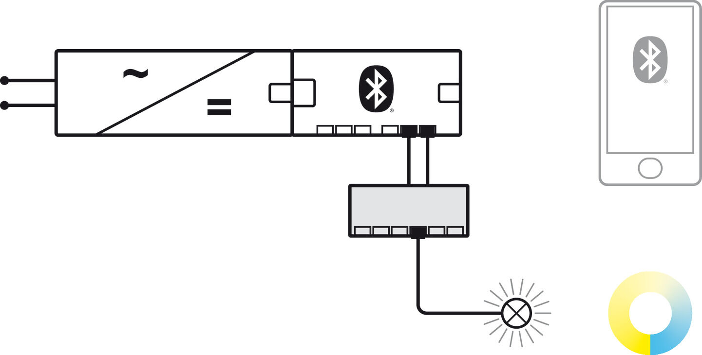 Adaptör, Häfele Loox5, 24 V 3 pimli (Ton ayarlı beyaz) 2