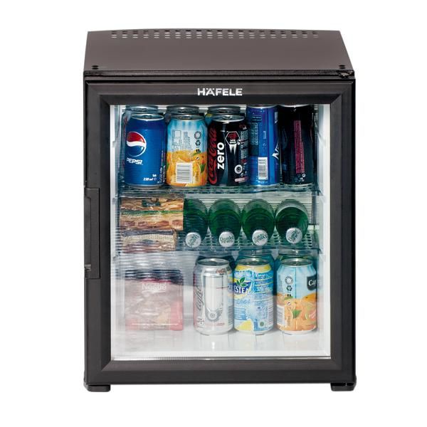 HMB01 Minibar Cam Kapak Siyah 50L