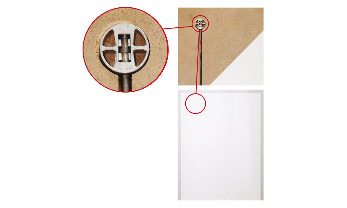 Ahşap Kapak, Gizli Gergi Donanımı, Çelik, 18 mm