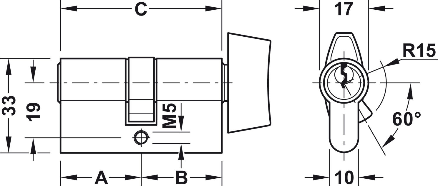 Kapı Bareli, HÄFELE PC 02, Mandallı Barel 2
