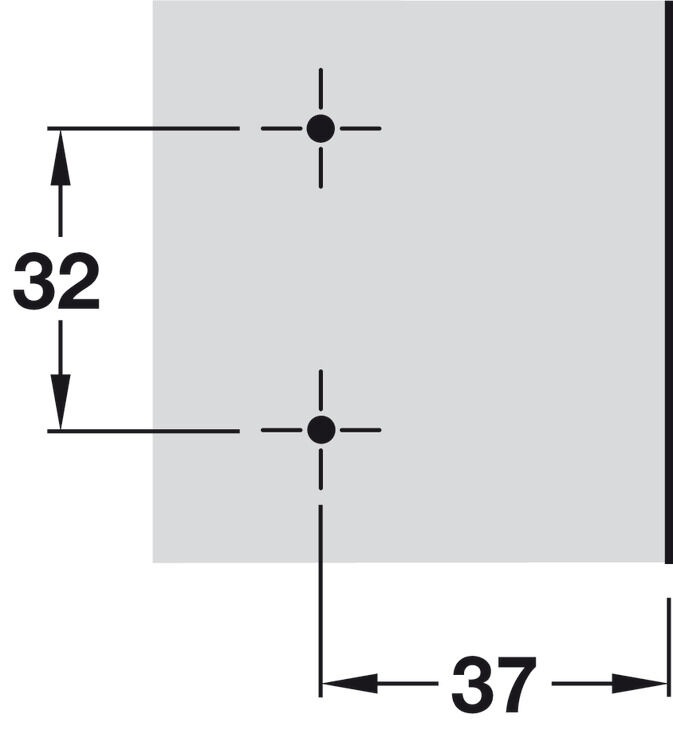 Montaj Plakası, Cruciform, Häfele 270° Menteşe, Anahtar Deliği Sabitleme 2