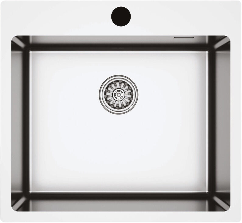 NOVARA 12 Eviye Paslanmaz Çelik - 550x505 mm NOVARA 09 Fırçalanmış