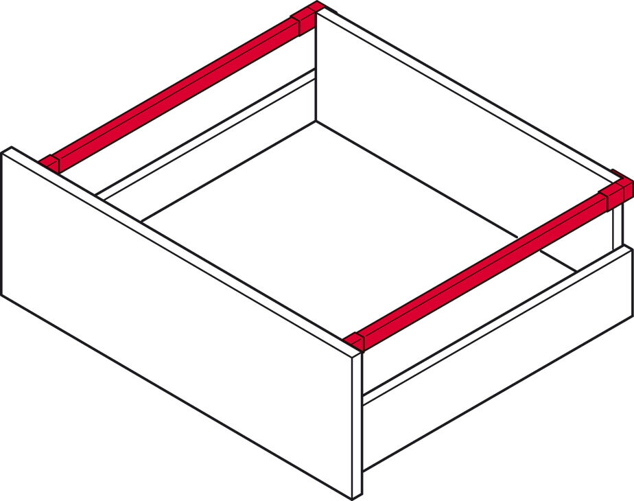 Yan korkuluk, dikdörtgen, Häfele Matrix Box Slim A 2