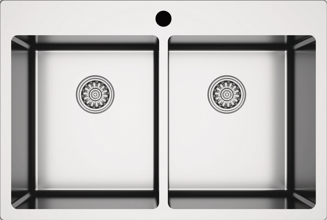 NOVARA 13 Eviye Paslanmaz Çelik - 750x505 mm Fırçalanmış