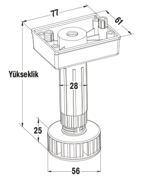 Baza Ayağı Seti, HÄFELE PFT03 2
