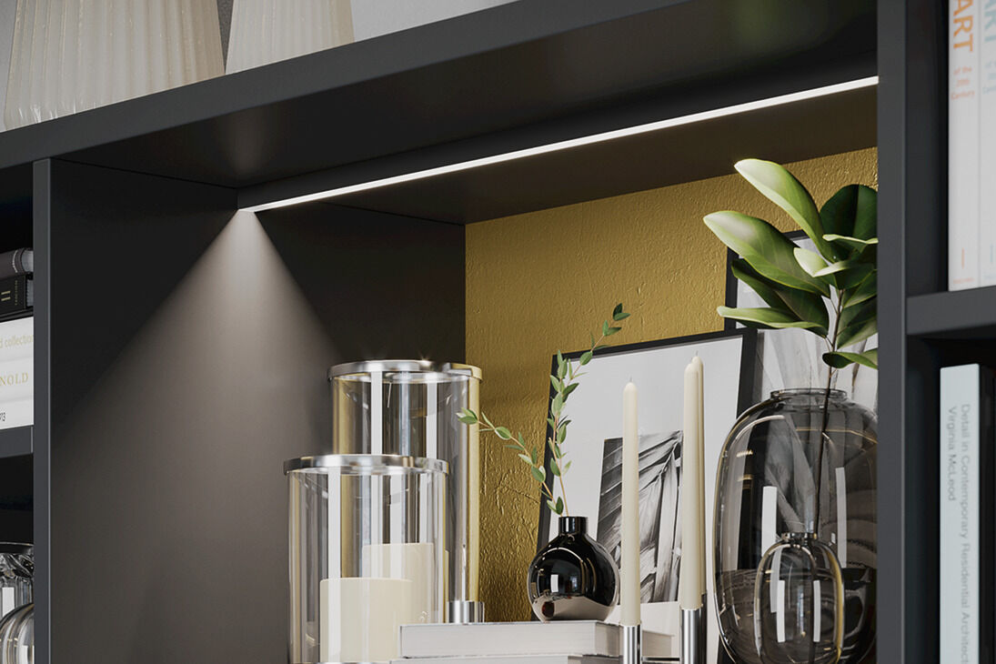 Alttan montaj için profil, 8 mm şerit LED aydınlatmalar için Häfele Loox5 profil 2102