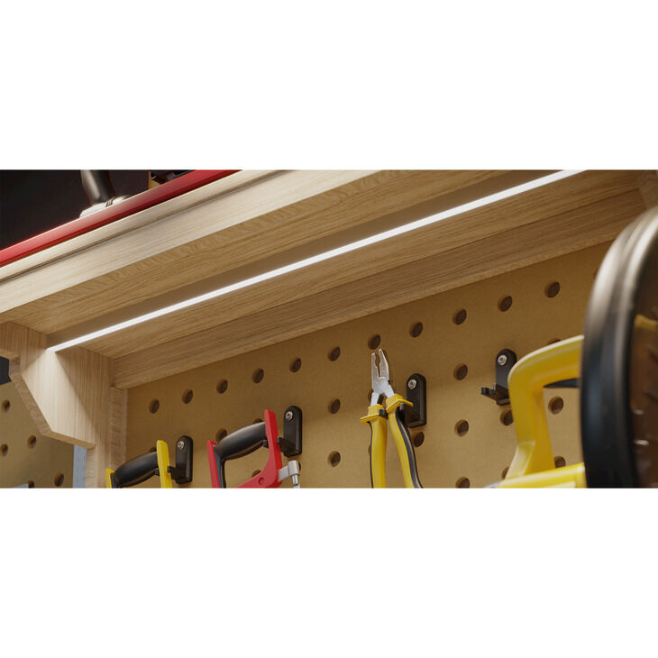 Alttan montaj için profil, 8 mm şerit LED aydınlatmalar için Häfele Loox5 profil 2103