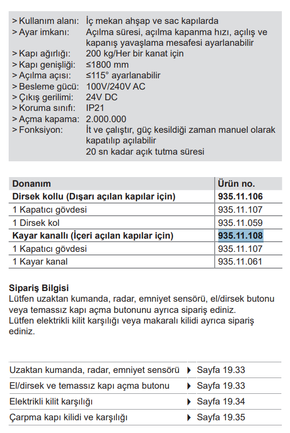 ADO 200S Oto.Kapı Açıcı dirsek kol 200kg 3