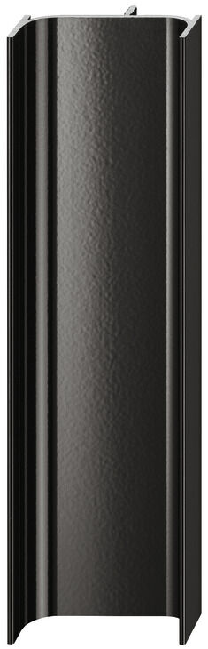 Recessed grip alu.black 2500mm