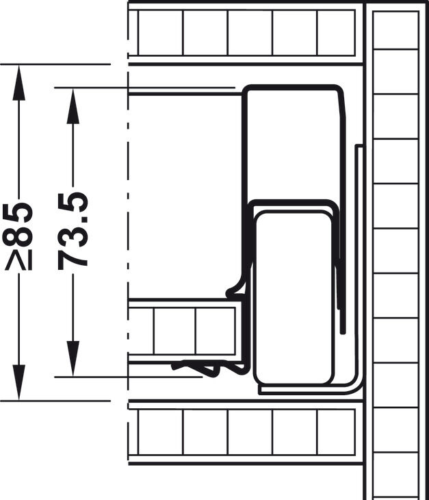 Häfele Matrix Box P Plus 40, çekmece yan yüksekliği 60 mm 3