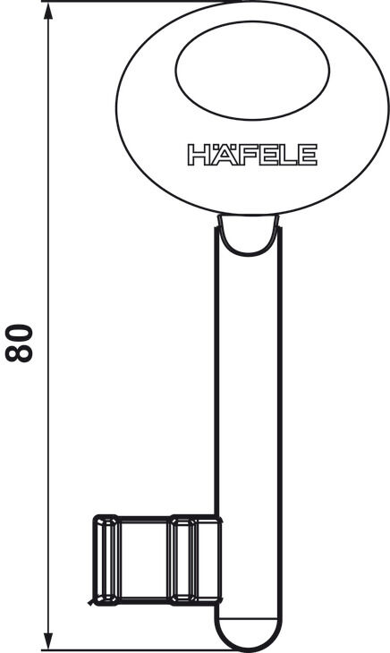 CB (Oda Tipi) Anahtar, HÄFELE H40.01 - H45.01 - H40.04 CB (Oda Tipi) Kilitler İçin
