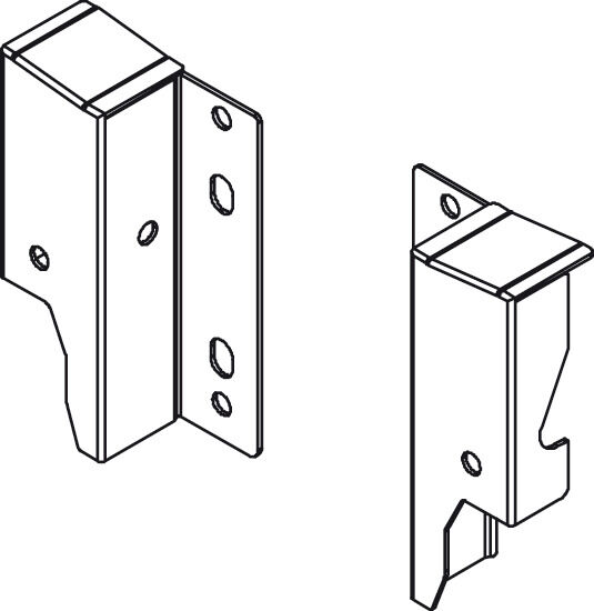 Arka panel braketi, Häfele Matrix S35, 84 mm çekmece yan yüksekliği için 2