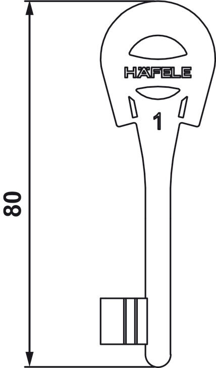 CB (Oda Tipi) Anahtar, HÄFELE H55.05 - H50.06 - 50.08, CB (Oda Tipi) Kilitler İçin