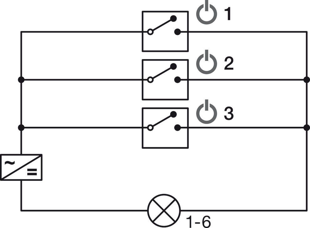 6 yollu dağıtıcı, Maks. 3 anahtar için çoklu açma işlevli Häfele Loox5 12 V 2 pimli (monokrom) 4