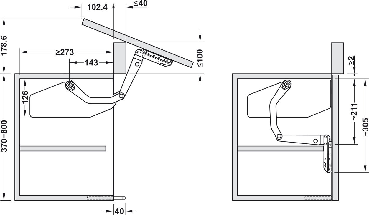 Eğimli kalkar kapak makası, Free swing push 4