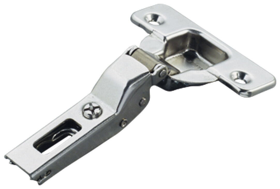 Gizli menteşe, Häfele Metalla 510 A/SM 105°, 10 mm ve üzerindeki ince ahşap kapaklar için, yarım binili montaj/ikiz montaj