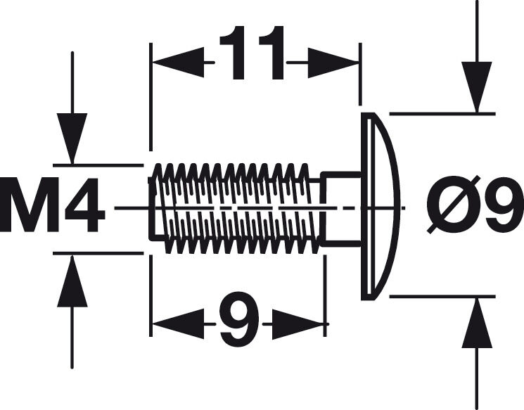 SCREW RND HD ST NIP M4X11MM 2