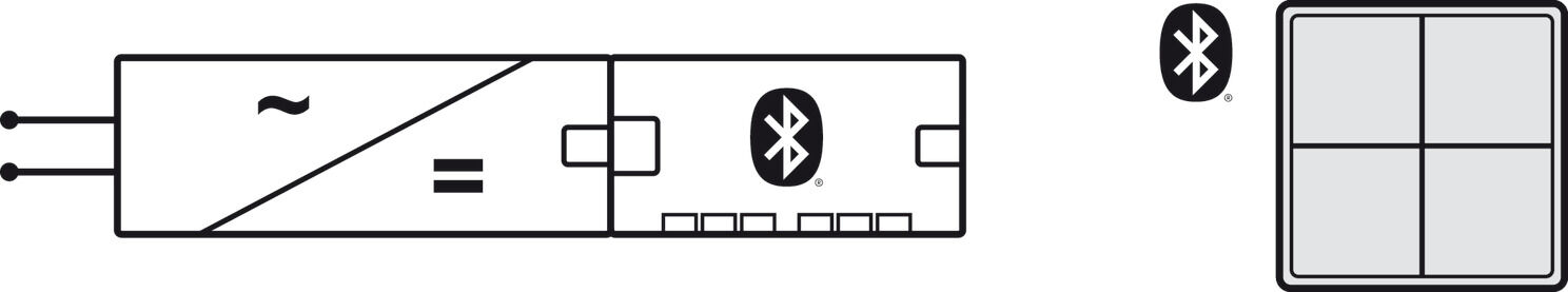Duvara monte basmalı düğme, Häfele Connect Mesh 4 yollu 2