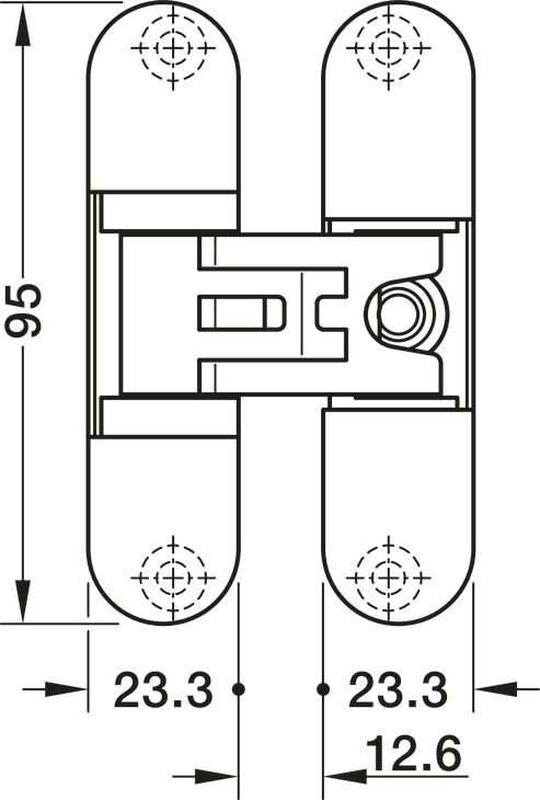 kapı Menteşesi, Startec H2, gizli, en fazla 45/60 kg düz iç kapılar için