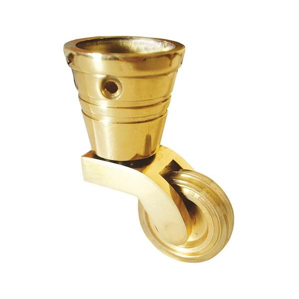 DECOR Mobilya Tekerleği Geçme Parlak Pirinç Ø31mm