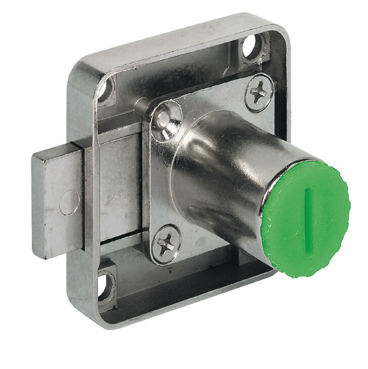 Kilit sürgüsü kilidi, Häfele Symo EC, seren mesafesi 25 mm, cıvata hareketi 8 mm, 22 mm ila 45 mm uzunlukla silindir muhafazası ile