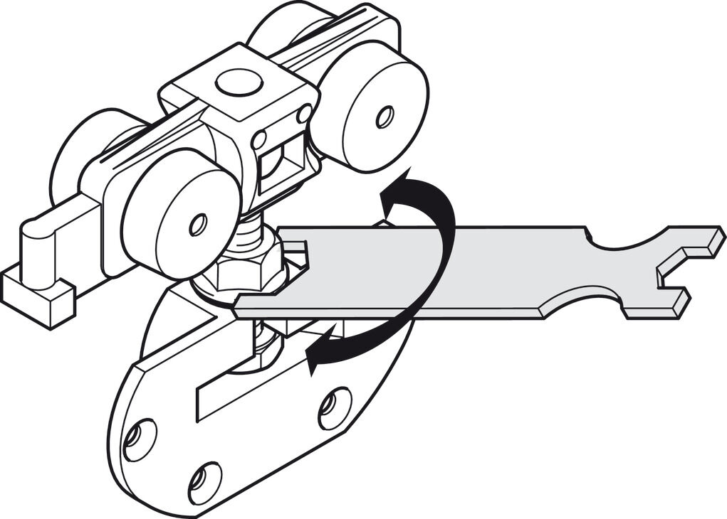 Kayar kapı donanımı, Silent-MF 60, Mixfront, Set 4