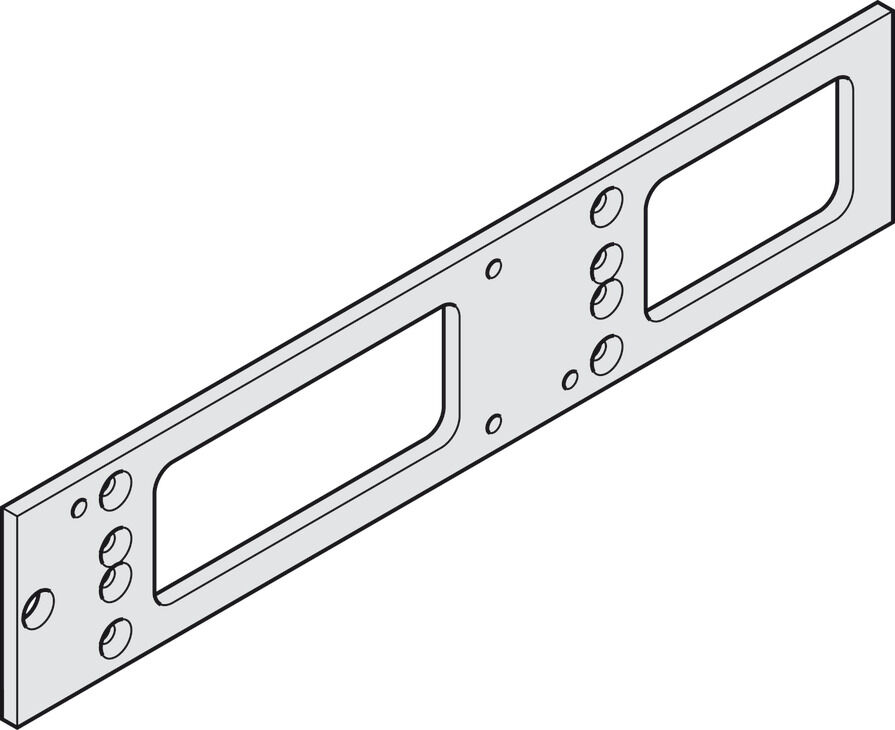 Montaj plakası, TS 4000 ve TS 5000 için, üst kapı kapatıcı, Geze 2