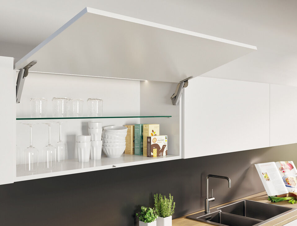 Kalkar kapak makası, Häfele Free space 1.8 push, kolsuz 2