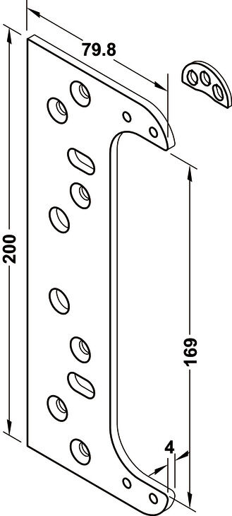 Gizli Menteşe Montaj Plakası CDH 120