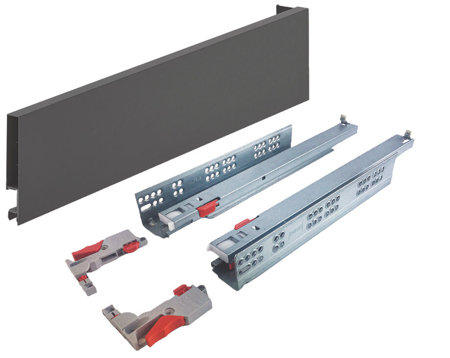 Häfele SLIM BOX Çekmece Sistemi, Tam açılım, Yavaşlatıcılı